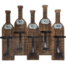 Wine Bottle Holder Hanging Sculpture Wall Art Timber Wood Rustic BIG 60cm   232410305165
